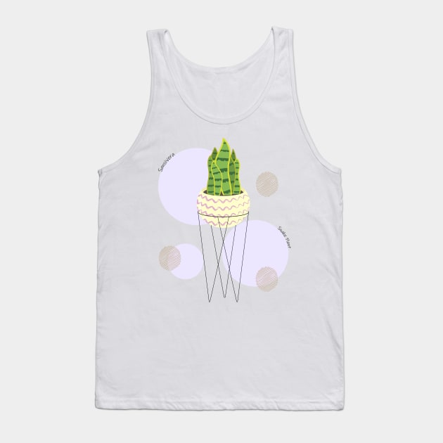 Sansevieria or snake plant house plant decoration illustration Tank Top by Aoxydesign